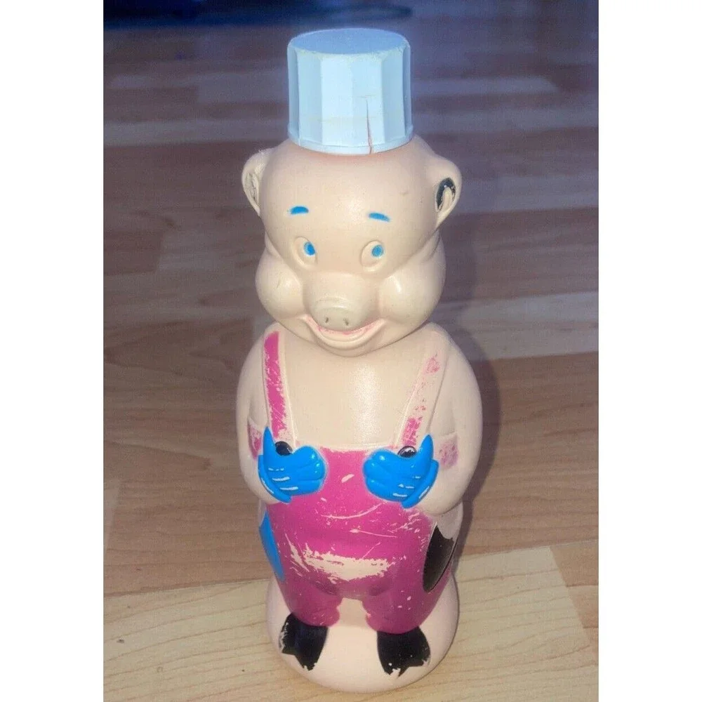 Vintage Tubby Time Soap Bubble Bath Bottle Pig 1960’s